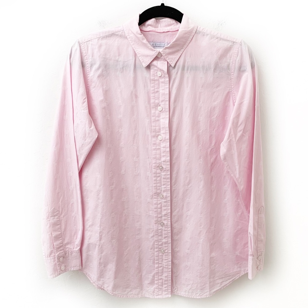 Liz Claiborne Polka Dot Button Down Top